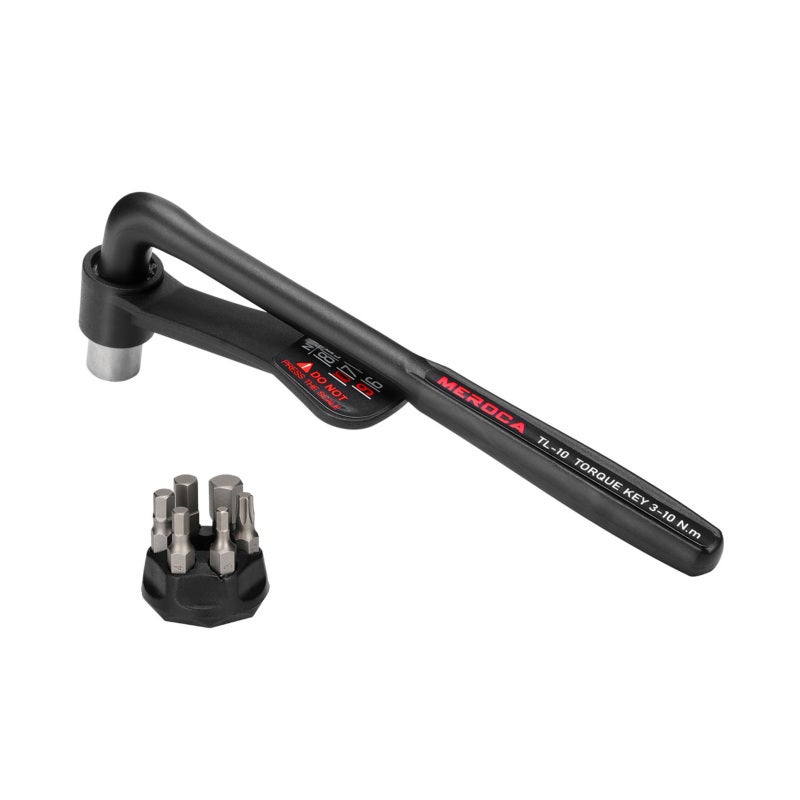 MEROCA Bike Torque Wrench Black Compact Portable Tool Set - High Accuracy TL-10 TL-20 Chrom-Vana Steel Hex Key Torque Wrench for Bicycle Maintenance - Image 1