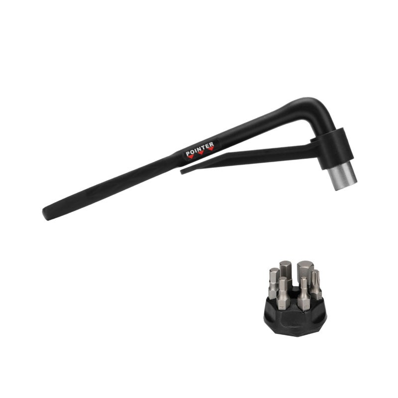 MEROCA Bike Torque Wrench Black Compact Portable Tool Set - High Accuracy TL-10 TL-20 Chrom-Vana Steel Hex Key Torque Wrench for Bicycle Maintenance - Image 4
