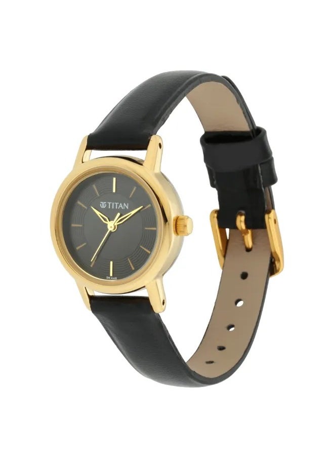 TITAN Women's Analog Round Shape Leather Wrist Watch - 2593YL03 - 31 Mm  - Image 3
