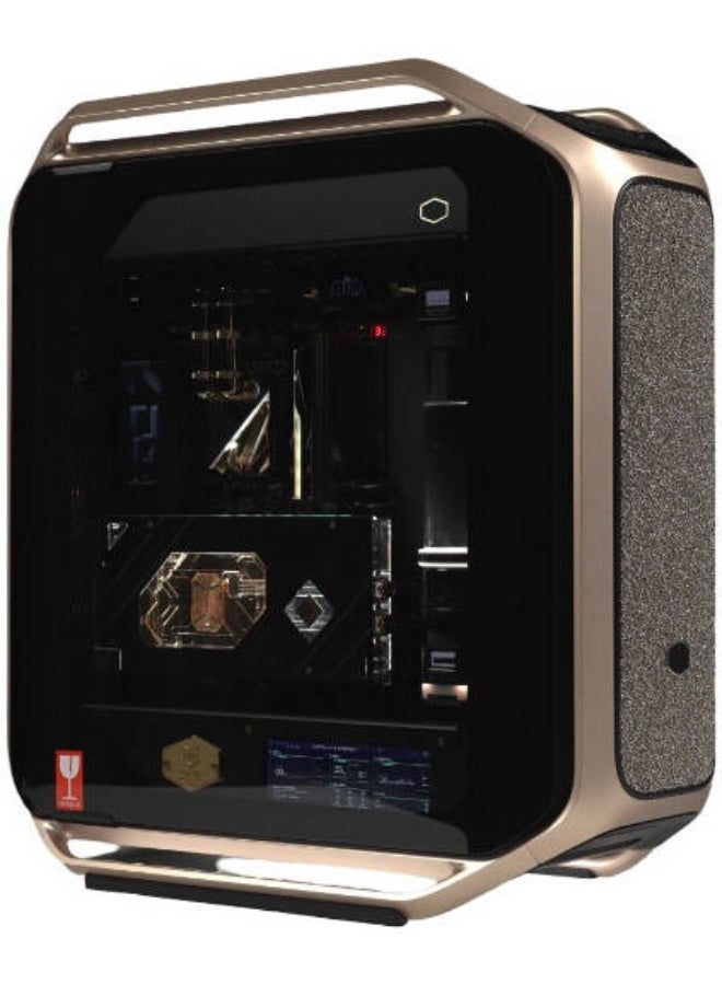 COSMOS ALPHA Gold ATX Full-Tower Gaming PC Case, Limited Edition 24K Gold Accents, E-ATX/ATX/Micro-ATX/Mini-ITX Support, Dual 200mm Fans + 420mm Radiator, High-Airflow Mesh & Modular Interior, Liquid Cooling & RGB Ready | C700-GGNN-S00