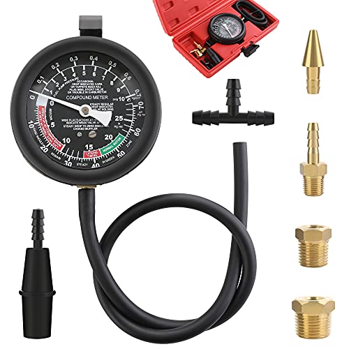 Hromee Fuel Pump and Vacuum Tester Gauge, Carburetor Pressure Diagnostics Leakage Tool Kit - Image 1