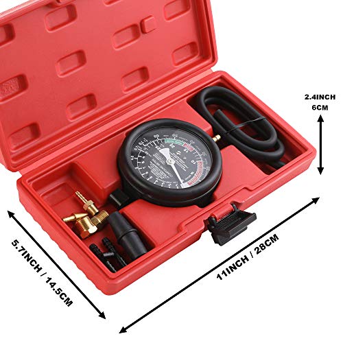 Hromee Fuel Pump and Vacuum Tester Gauge, Carburetor Pressure Diagnostics Leakage Tool Kit - Image 5