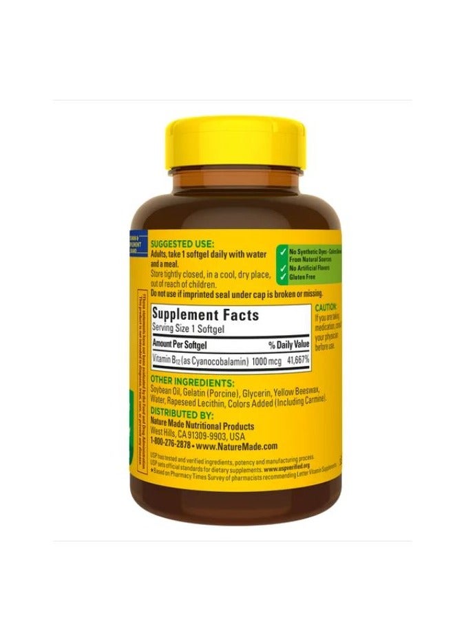 Nature Made Vitamin B12 1000 mcg., 400 Softgels - Image 2