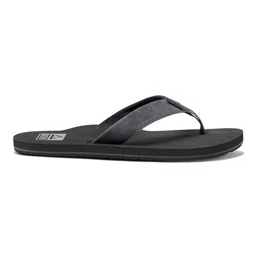 Reef Twinpin Mens Beach Flip Flop, Soft Cushion Footbed, Water Friendly, Black/Black, 8 - Image 5