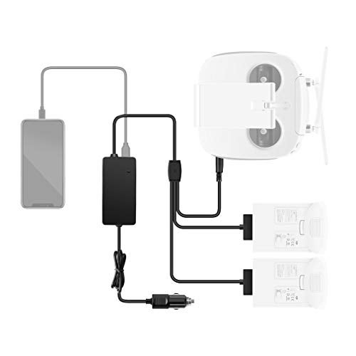 Hanatora Battery Car Charger for DJI Phantom 4/Pro V2.0/Pro+/Advanced/Advanced Plus/Obsidian Drone Battery and Remote Controller, USB Portable Multiple Rapid Charging Hub Accessories - Image 1