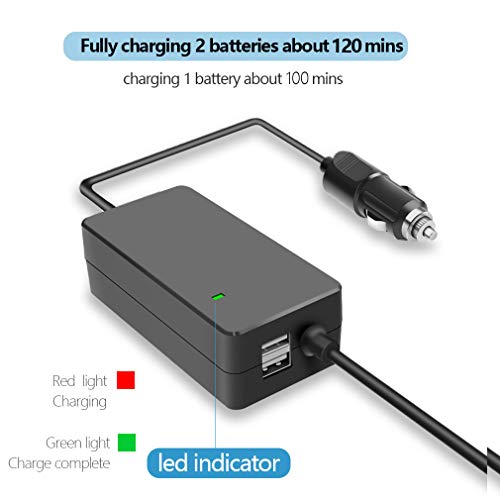 Hanatora Battery Car Charger for DJI Phantom 4/Pro V2.0/Pro+/Advanced/Advanced Plus/Obsidian Drone Battery and Remote Controller, USB Portable Multiple Rapid Charging Hub Accessories - Image 4