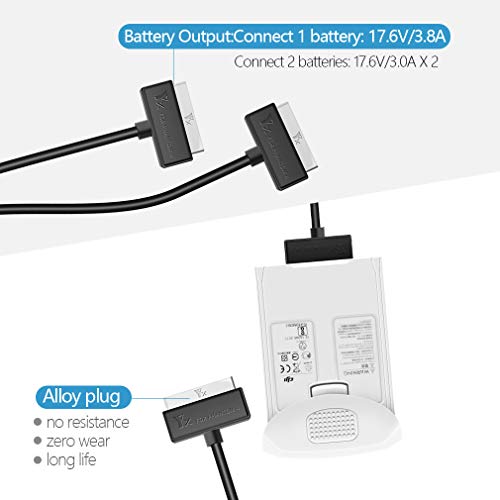 Hanatora Battery Car Charger for DJI Phantom 4/Pro V2.0/Pro+/Advanced/Advanced Plus/Obsidian Drone Battery and Remote Controller, USB Portable Multiple Rapid Charging Hub Accessories - Image 2
