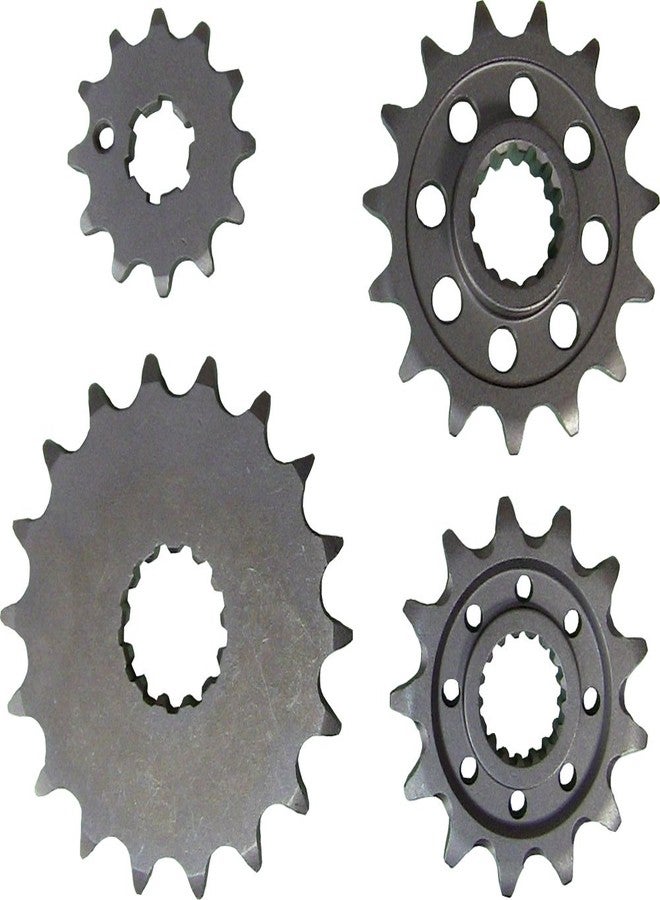 JT جنزير JT Sprockets JTF249.14 14T فولاذي أمامي أسود، 14 سن/420 خطوة - Image 1
