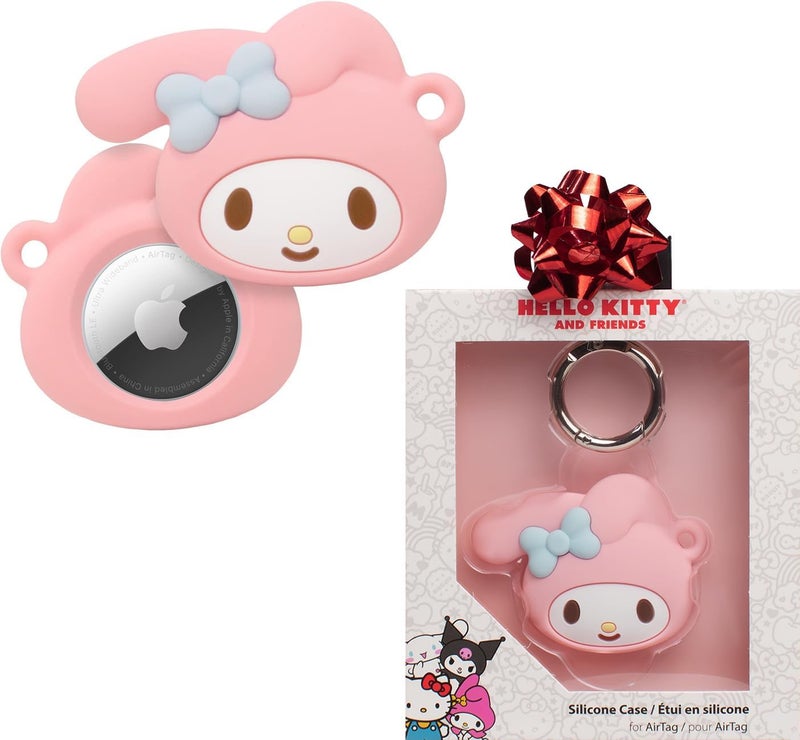 iFace Sanrio Friends Special Edition Silicone Protective Cover [ Compatible with Apple AirTag/AirTag 2 ][Cute Character Case Holder] [Carabiner Keychain Clip Included] - My Melody - Image 1