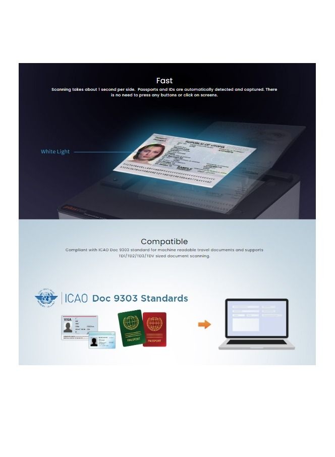 Plustek SecureScan X50 Passport Scanning and Data Extraction Solution - Image 5
