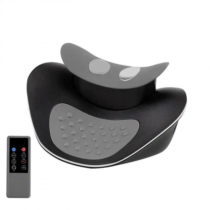 Vroxy Multifunctional Digital Neck and Shoulder Relaxer Neck Traction Cervical Massager for Unisex Use Stretched Pillow 1Pcs
