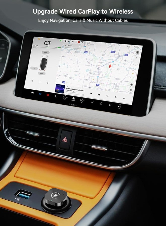 Hyphoon Wireless CarPlay & Android Auto Adapter, Upgraded Mini USB/USB-C Plug & Play Bluetooth Dongle Converts Factory Wired to Wireless CarPlay/Android Auto, Dual-Band WiFi, Stable Connection - Image 2