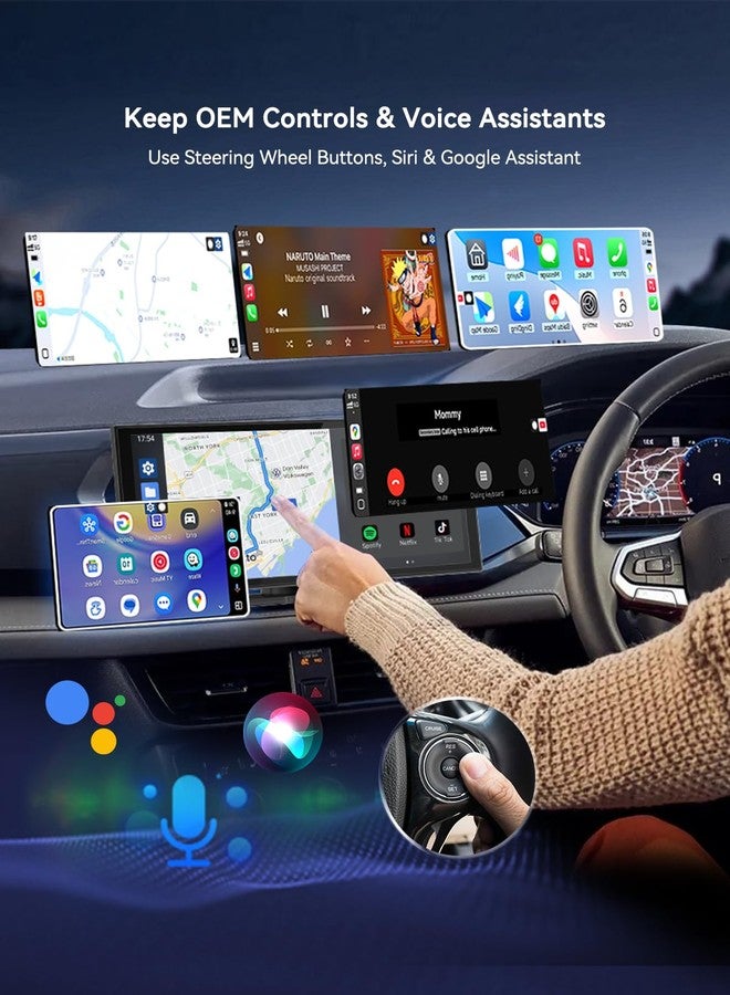 Hyphoon Wireless CarPlay & Android Auto Adapter, Upgraded Mini USB/USB-C Plug & Play Bluetooth Dongle Converts Factory Wired to Wireless CarPlay/Android Auto, Dual-Band WiFi, Stable Connection - Image 4