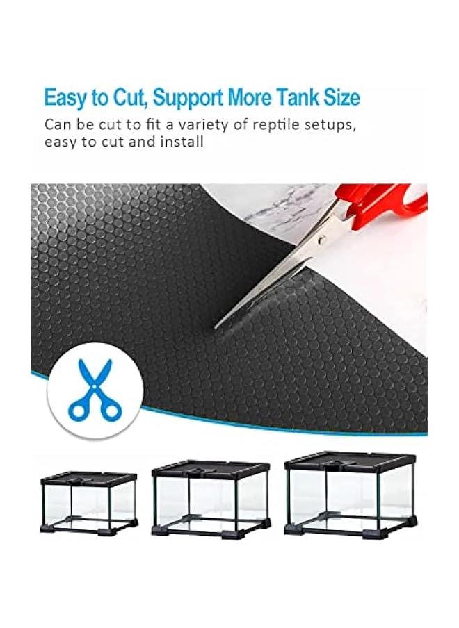 Generic - Bearded Dragon Tank Accessories, Reptile Terrarium Liner Substrate for Leopard Gecko, Snake, Lizard and Tortoise, Non-Adhesive Reptile Carpet Bedding for Reptile Tank, Black - Image 1