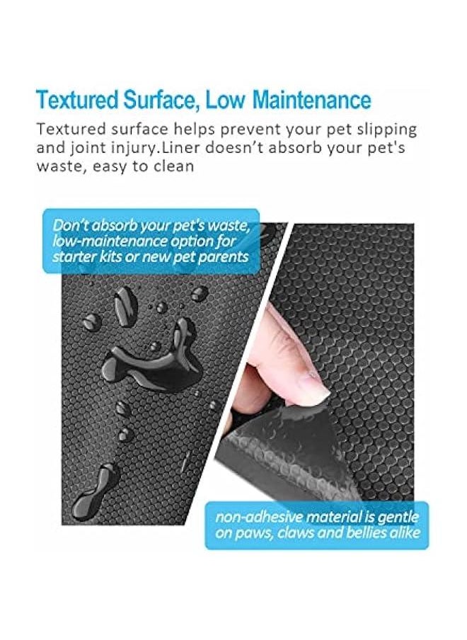 Generic - Bearded Dragon Tank Accessories, Reptile Terrarium Liner Substrate for Leopard Gecko, Snake, Lizard and Tortoise, Non-Adhesive Reptile Carpet Bedding for Reptile Tank, Black - Image 1