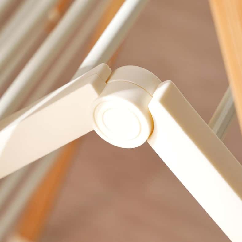 Pan Home مجفف ملابس قابل للطي من الخيزران الطبيعي للمنزل - Image 5