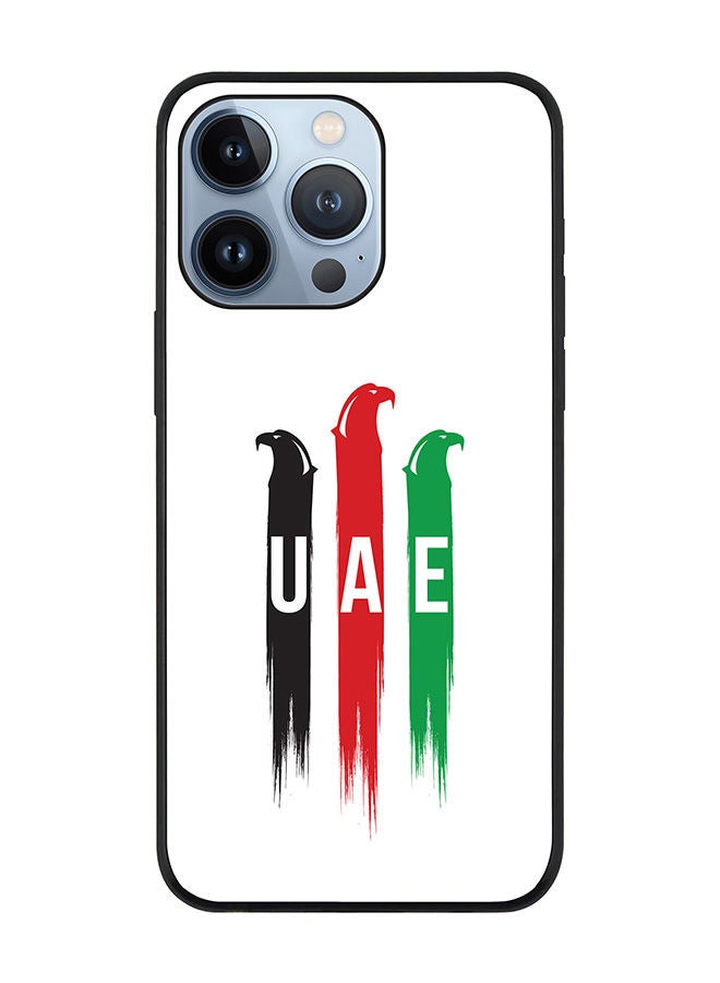Stylizedd Rugged Black edge case for Apple iPhone 13 Pro Slim fit Soft Case Flexible Rubber Edges Anti Drop TPU Gel Thin Cover - UAE Falcons - Image 1