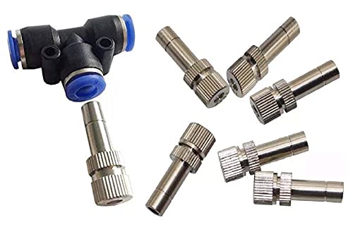 DIY Crafts 3 Pcs, Only Metal Misting Nozzle + Adopeter, Water Misting Cooling System Summer Sprinkler Nozzle Outdoor Greenhouse Pond Spray Watering Spra (3 Pcs, Only Metal Misting Nozzle + Adopeter) - Image 4