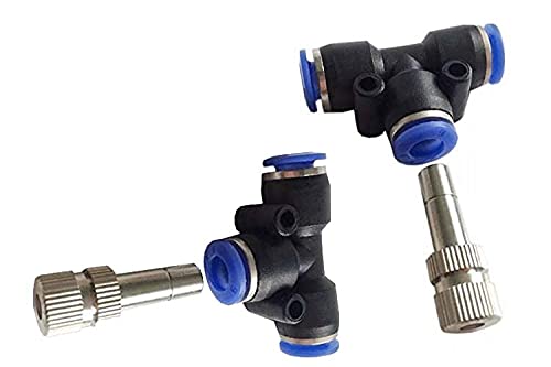 DIY Crafts 3 Pcs, Only Metal Misting Nozzle + Adopeter, Water Misting Cooling System Summer Sprinkler Nozzle Outdoor Greenhouse Pond Spray Watering Spra (3 Pcs, Only Metal Misting Nozzle + Adopeter) - Image 5
