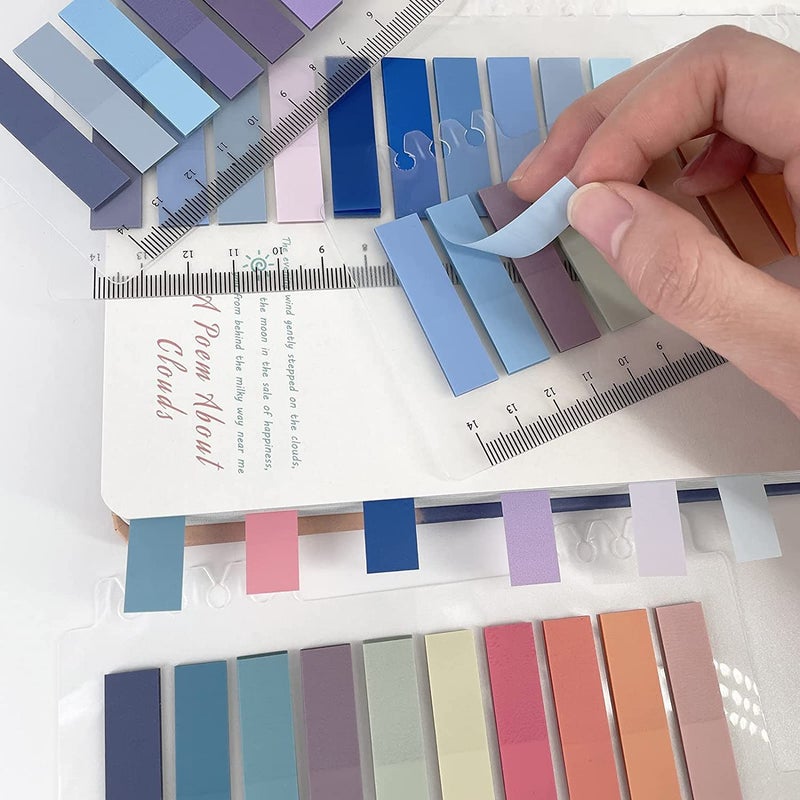 CLOSAL Sticky Tabs (5 Packs | 1000 Pcs) - Multi-Coloured Page Markers & Transparent Sticky Notes - Image 2