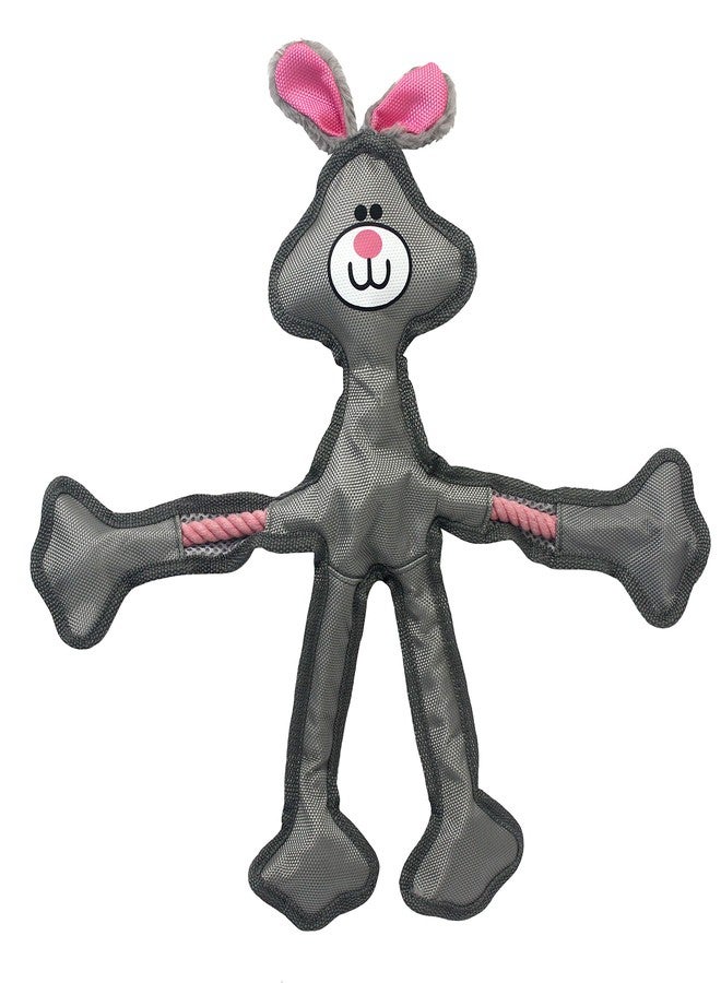 Multipet 43324-1 Skele-Ropes Animals Toy, Rabbit, 15", White - Image 1