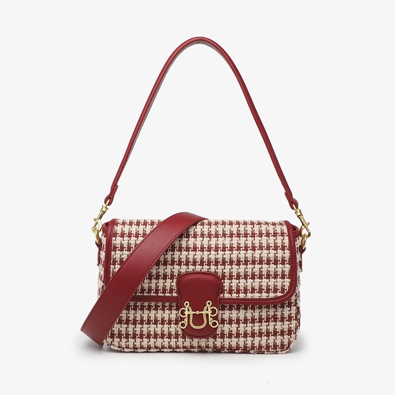 Red Woven Underarm Bag Fashionable All-Match Shoulder Bag Women'S Bride Wedding Bag Women'S Crossbody Bag - Image 1