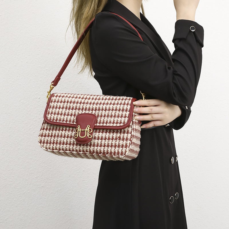 Red Woven Underarm Bag Fashionable All-Match Shoulder Bag Women'S Bride Wedding Bag Women'S Crossbody Bag - Image 3