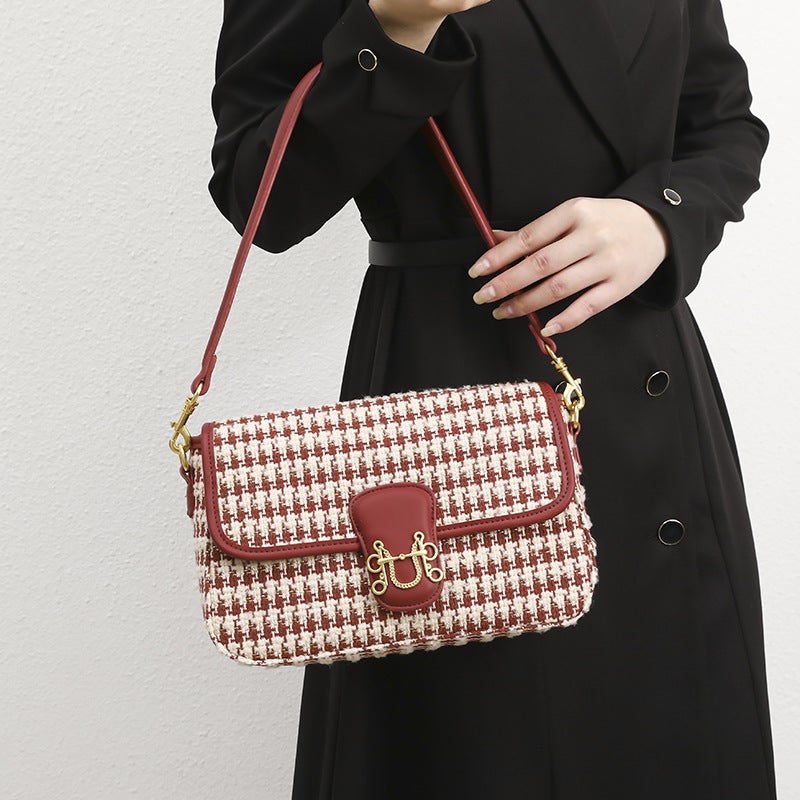 Red Woven Underarm Bag Fashionable All-Match Shoulder Bag Women'S Bride Wedding Bag Women'S Crossbody Bag - Image 2