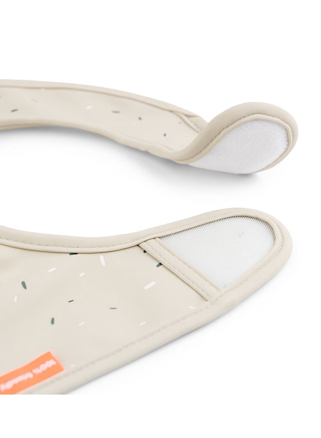 done by deer Bib With Velcro 2-Pack Lalee Sand | Waterproof Baby Bibs | Soft  And  Adjustable | Easy-Clean Feeding Bibs | Lightweight  And  Durable - Image 2