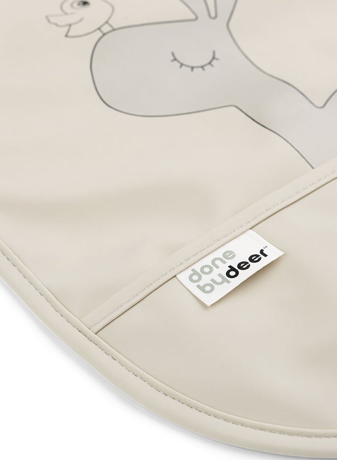 done by deer Bib With Velcro 2-Pack Lalee Sand | Waterproof Baby Bibs | Soft  And  Adjustable | Easy-Clean Feeding Bibs | Lightweight  And  Durable - Image 3