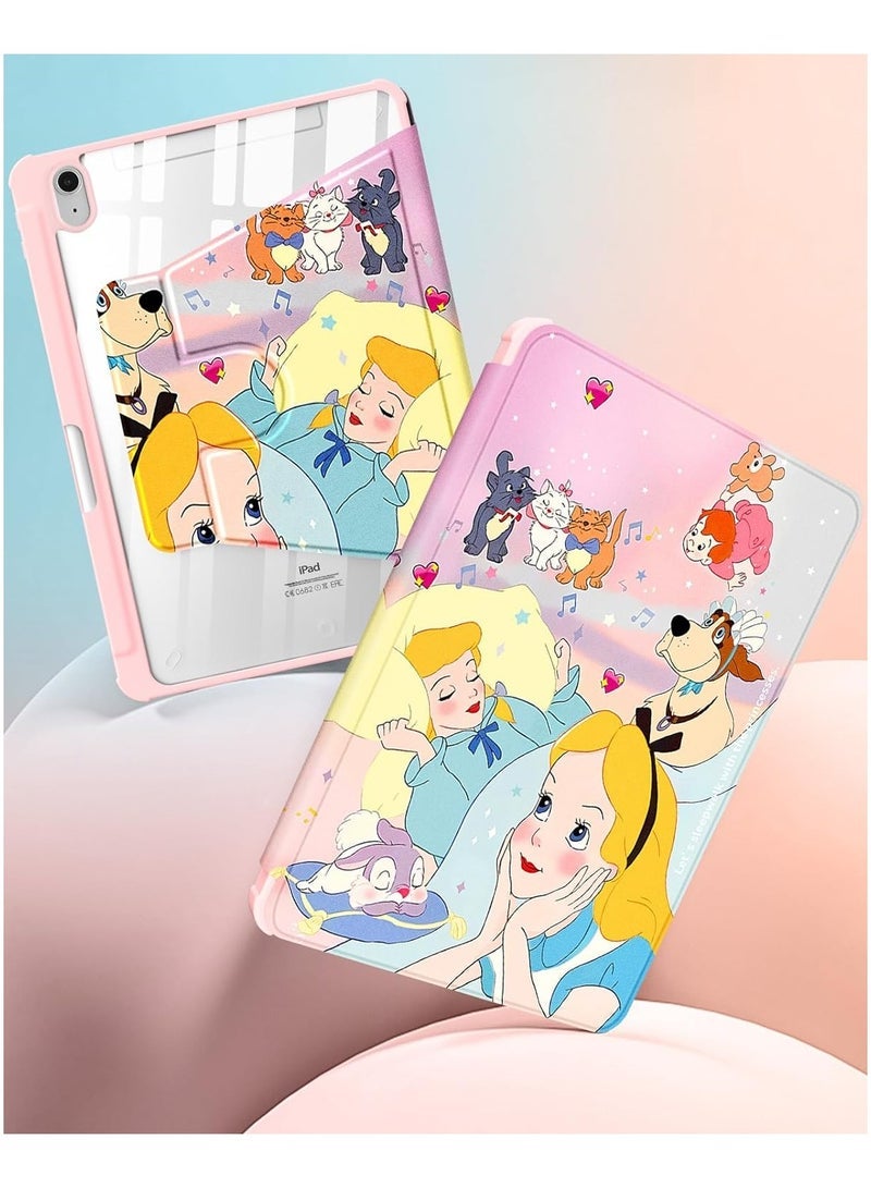 Suitable for iPad 10th Generation Case 10.9 inch 2022 Cute Cartoon Kawaii Girl Child Teenage Girl Female Design Cover, 360 Degree Rotating Folio Pencil Holder, Sleeping - Image 4