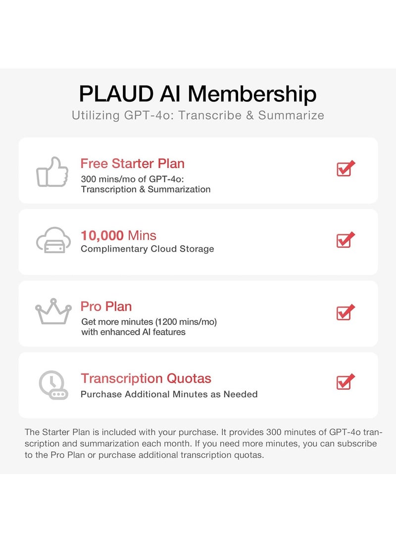 PLAUD - Note AI Voice Recorder (Black) - Image 1
