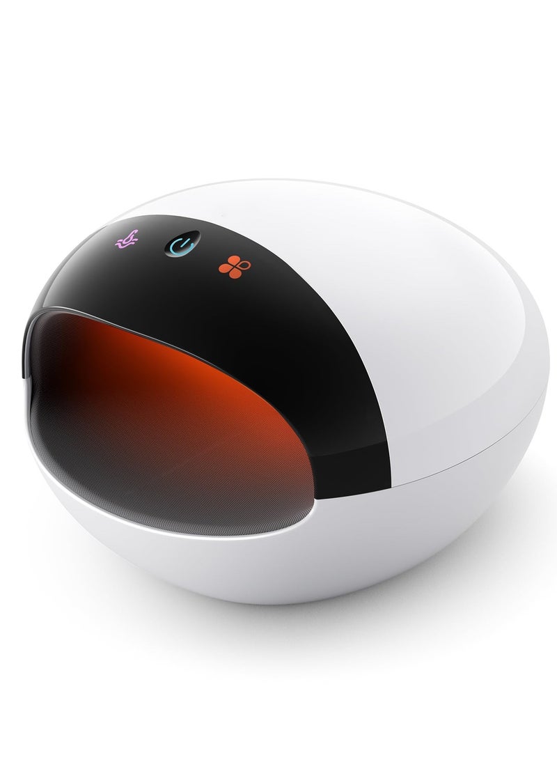 SOLARAE Roller Kneading Hand Massager for Arthritis and Carpal Tunnel Relief, Cordless Electric Hand Massager with Heat and Compression - Hand, Wrist, and Finger Massager-Ideal Gifts for Women/Men, White - Image 1