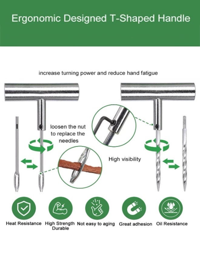 All-in-One Tire Repair Kit: 58-Piece Set for DIY Puncture Fixes Works on Cars, Bikes, Trucks, Even in Rain or Snow - Image 3