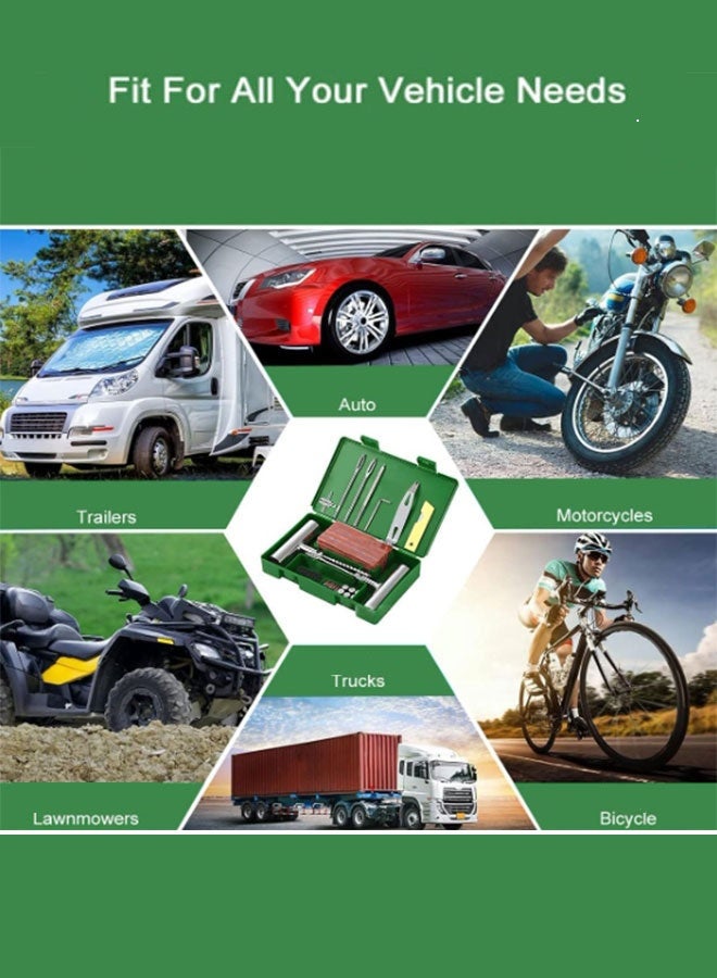 All-in-One Tire Repair Kit: 58-Piece Set for DIY Puncture Fixes Works on Cars, Bikes, Trucks, Even in Rain or Snow - Image 5