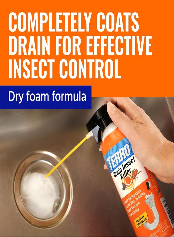 TERRO T590 Drain Insect Killer Foam 1-Pack - Indoor Infestation Treatment for Cockroaches, Drain Flies, House and Fruit Flies with Extension Tube Application - Image 4