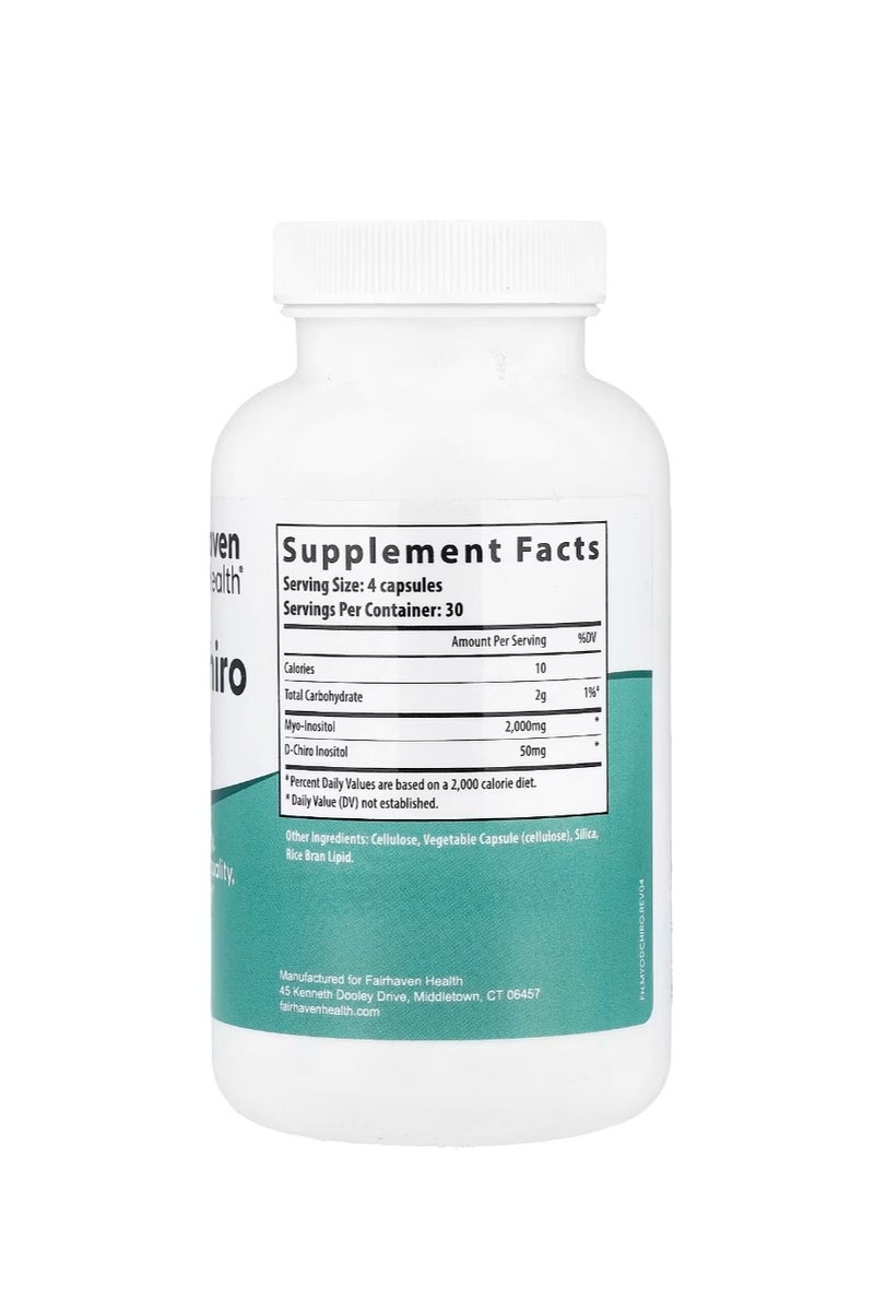 fairhaven health Myo + D-Chiro Inositol 120 Capsules  - Image 2