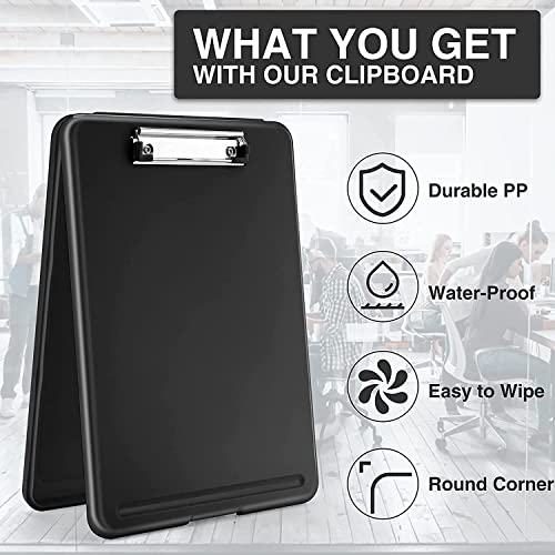 MeRaYo Writing Pad for Study Writing Pad for Kids Writing Pad for Exam Pad for Girls Exam Board Exam Pad for Boys Clipboard Writing Pad with Storage (Black Color) - Image 2