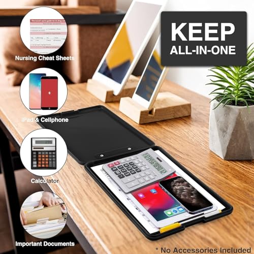 MeRaYo Writing Pad for Study Writing Pad for Kids Writing Pad for Exam Pad for Girls Exam Board Exam Pad for Boys Clipboard Writing Pad with Storage (Black Color) - Image 5