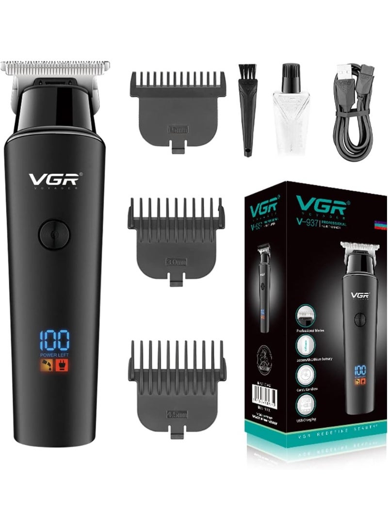 ماكينة حلاقة V-937 بثلاثة أمشاط للتدريج تعمل حتى 500 دقيقة أكثر من 8 ساعات بشاشة ديجيتال - Image 1