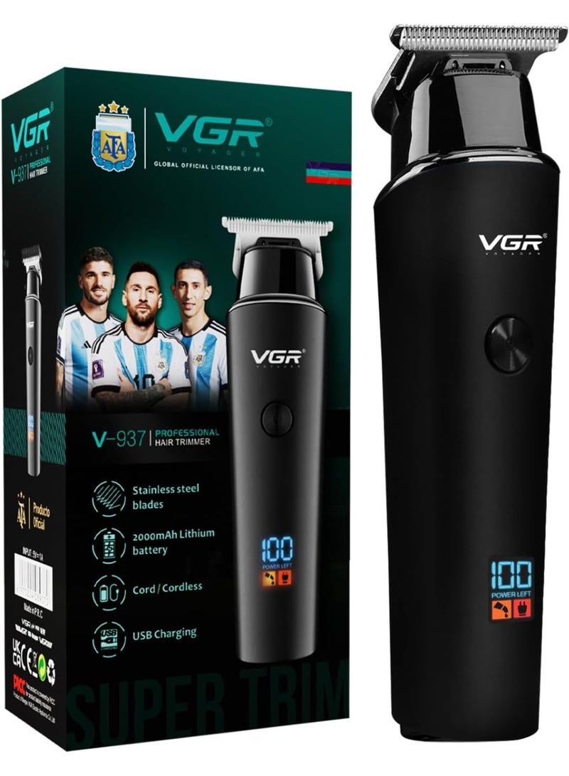 ماكينة حلاقة V-937 بثلاثة أمشاط للتدريج تعمل حتى 500 دقيقة أكثر من 8 ساعات بشاشة ديجيتال - Image 2