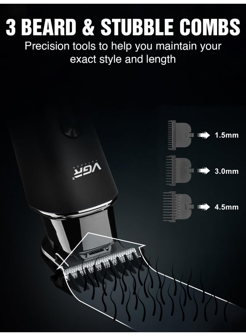 ماكينة حلاقة V-937 بثلاثة أمشاط للتدريج تعمل حتى 500 دقيقة أكثر من 8 ساعات بشاشة ديجيتال - Image 5