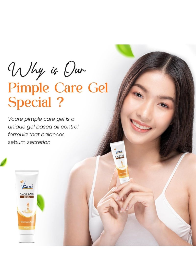 في كير جل العناية بالبثور من في كير لجميع أنواع البشرة، 30 جم مع الشاي الأخضر والنيم لإزالة بقع البثور، عبوة من قطعة واحدة - Image 4