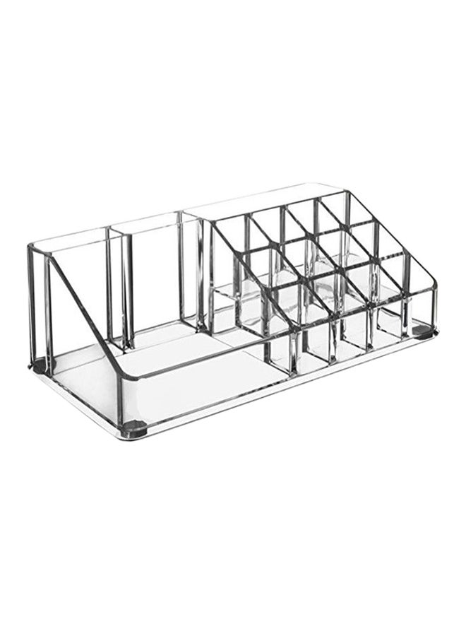 Loquat Acrylic Lipstick And Makeup Brush Storage Organizer Box Clear