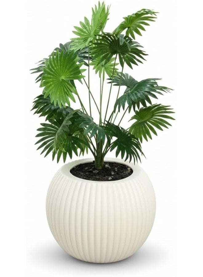 Elegant Artificial Decorative Plant in a Sleek White Pot - Image 3