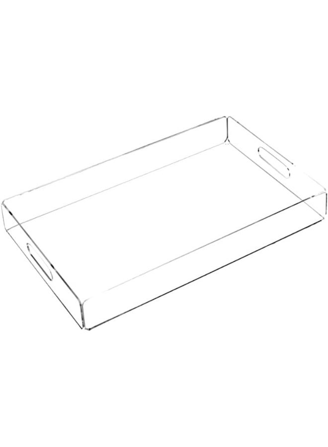 TPGP Multi-Purpose Acrylic Serving Tray 12x16 Inches (40x30x5 cm) | Decorative Tray Organizer | Coffee Table Countertop with Handles | Decorative Tray for Living Room Bedroom Entryway and Kitchen - Image 2