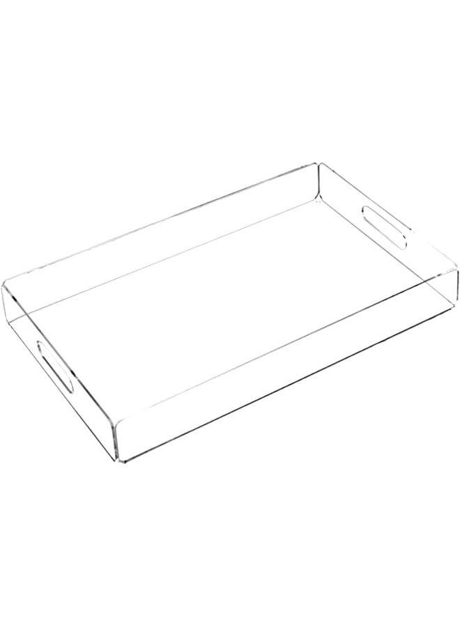 TPGP Multi-Purpose Acrylic Serving Tray 12x16 Inches (40x30x5 cm) | Decorative Tray Organizer | Coffee Table Countertop with Handles | Decorative Tray for Living Room Bedroom Entryway and Kitchen - Image 1