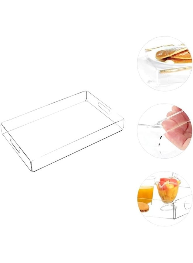 TPGP Multi-Purpose Acrylic Serving Tray 12x16 Inches (40x30x5 cm) | Decorative Tray Organizer | Coffee Table Countertop with Handles | Decorative Tray for Living Room Bedroom Entryway and Kitchen - Image 4