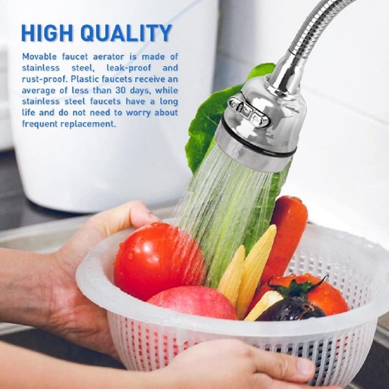SHFTI Faucet faucet three gears adjustable splash head kitchen sink washbasin extended extension aerator universal FAUCETHEADHARD NOZZERC - Image 2