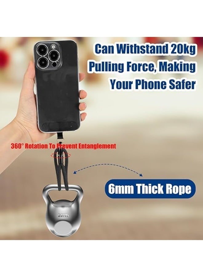 ChicAbode 2 قطعة حبل هاتف وحزام ذراع، حزام هاتف مضاد للاختلاس مع أشرطة تثبيت دوارة 360 درجة لحبل هاتف عام. - Image 4